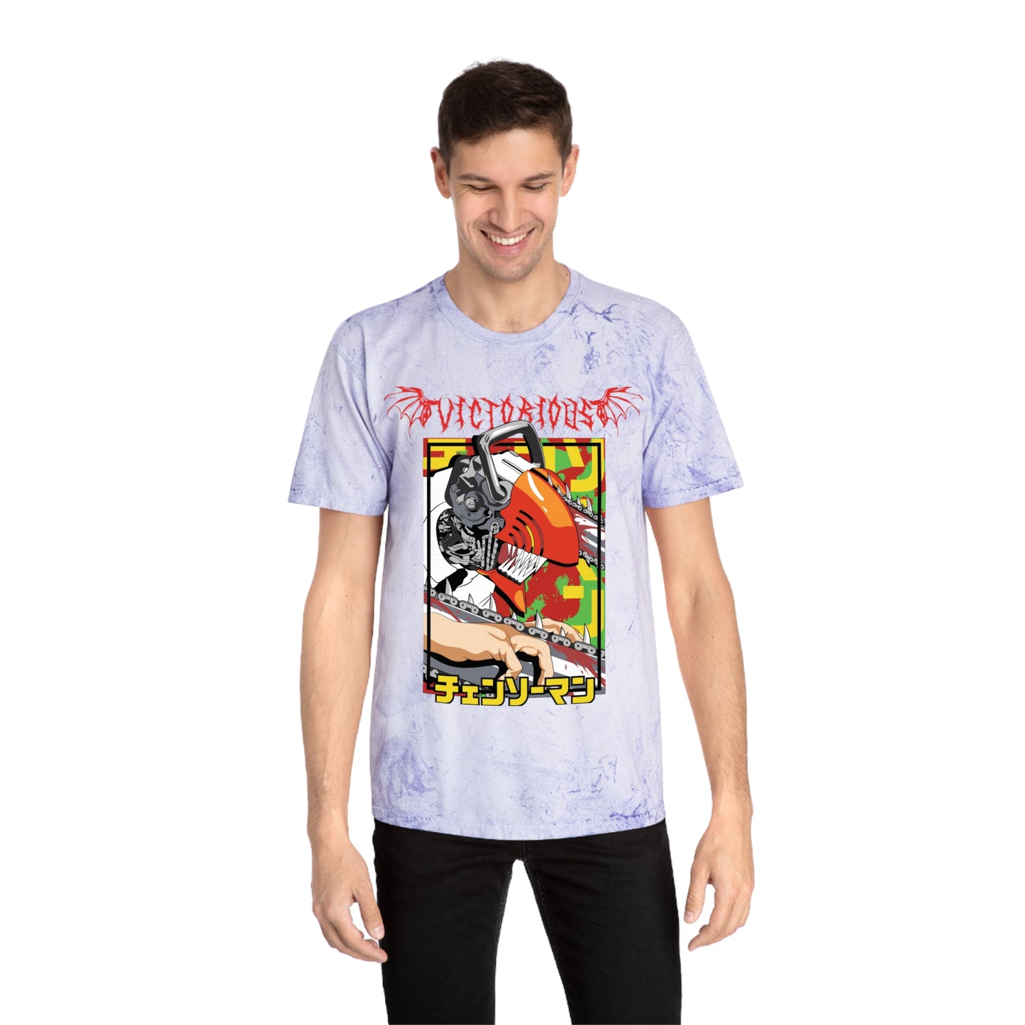 Anime Chainsaw Man Denji (Full Throttle) - Tie Dye Vintage Style T-shirt