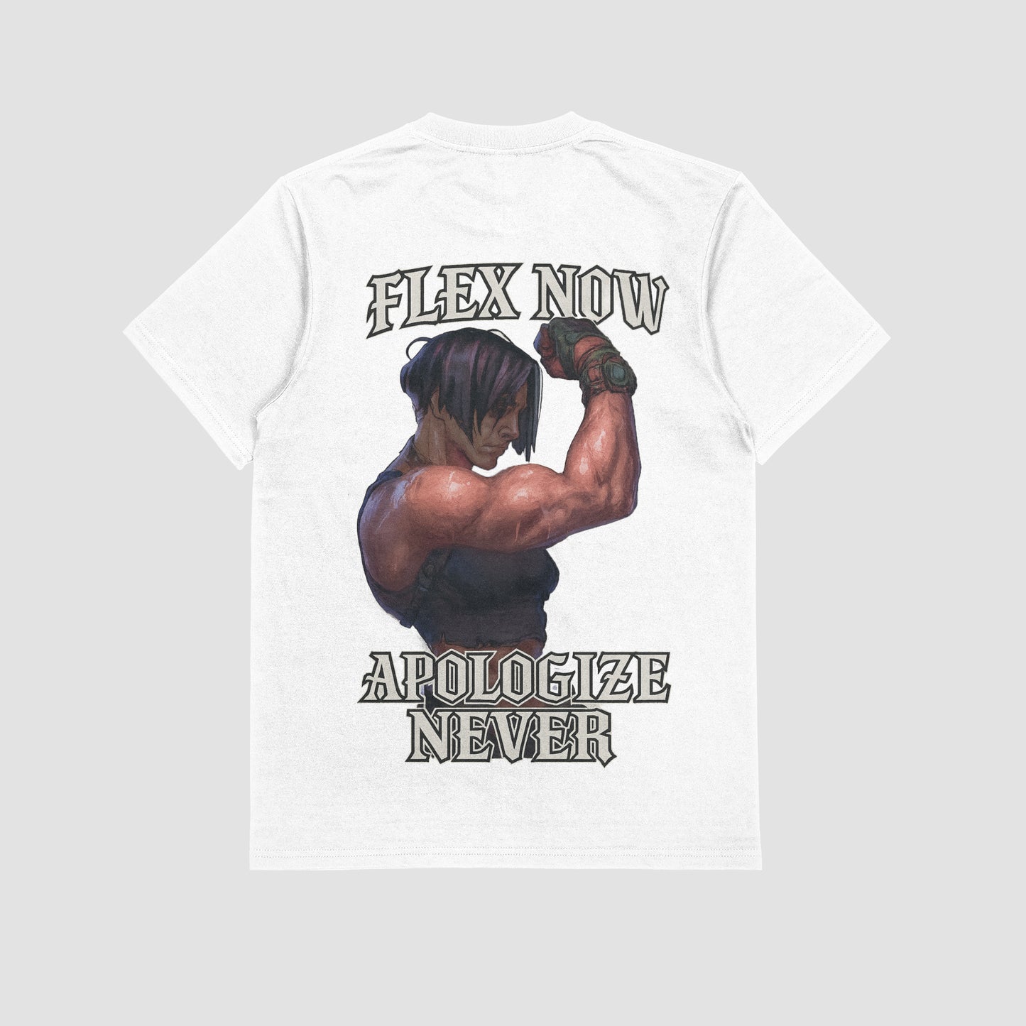Sevika "Flex Now, Appologize Never" Gym T-shirt (Oversized)