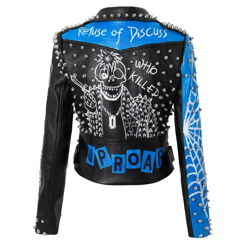 Victorious Midnight Rivet Leather Jacket