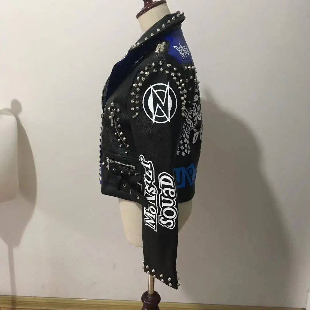 Victorious Midnight Rivet Leather Jacket