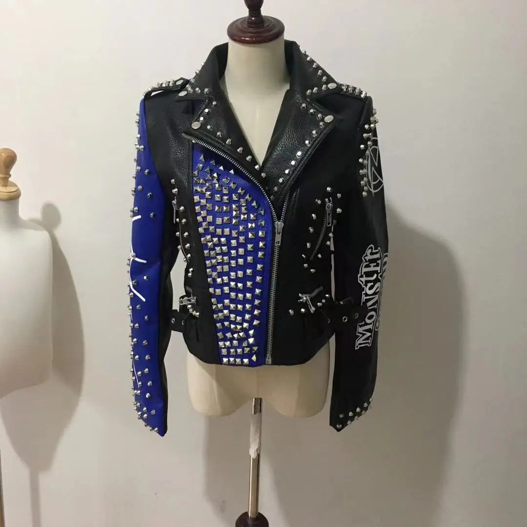 Victorious Midnight Rivet Leather Jacket