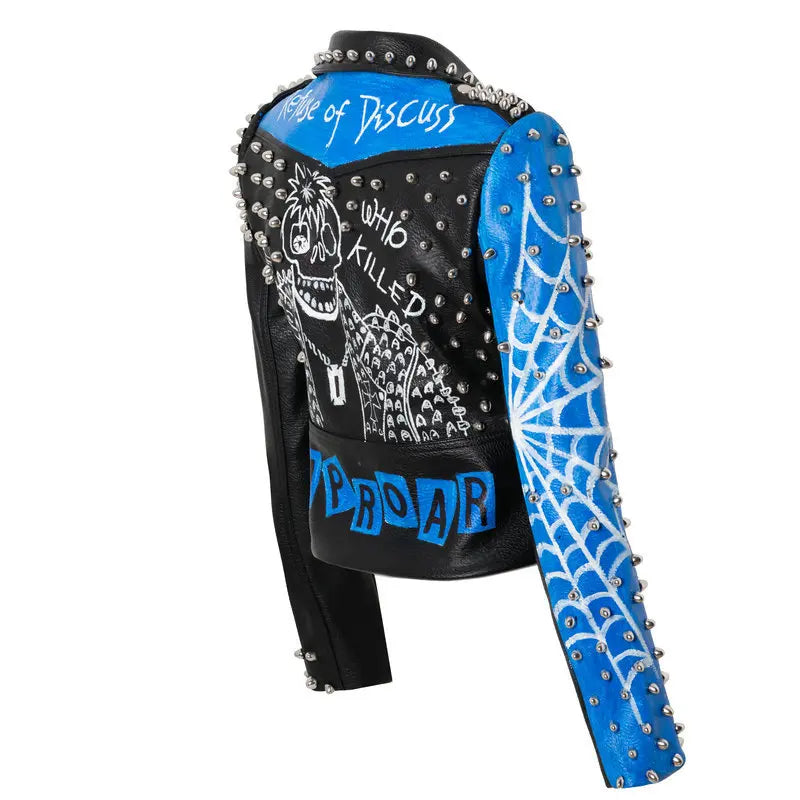 Victorious Midnight Rivet Leather Jacket