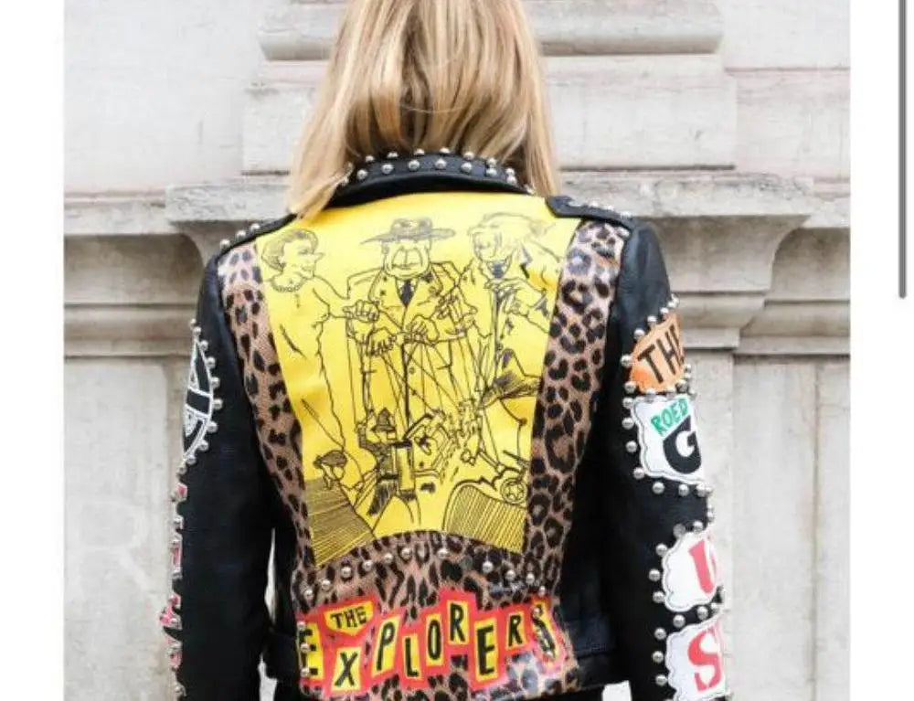 Victorious Phantom graffiti Leather Jacket