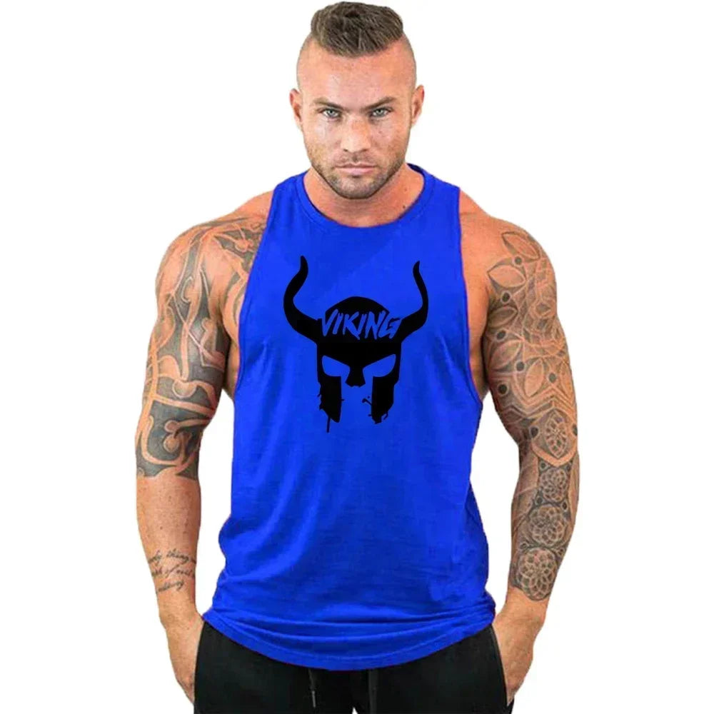 Workout Gym Tank Top /Mens Muscle Sleeveless Sportswear Shirt / Bodybuilding