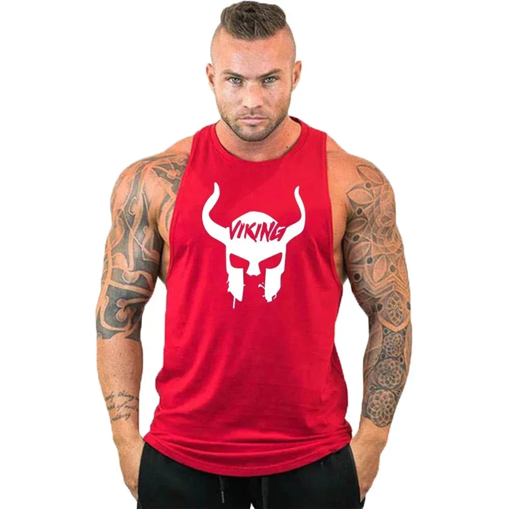Workout Gym Tank Top /Mens Muscle Sleeveless Sportswear Shirt / Bodybuilding