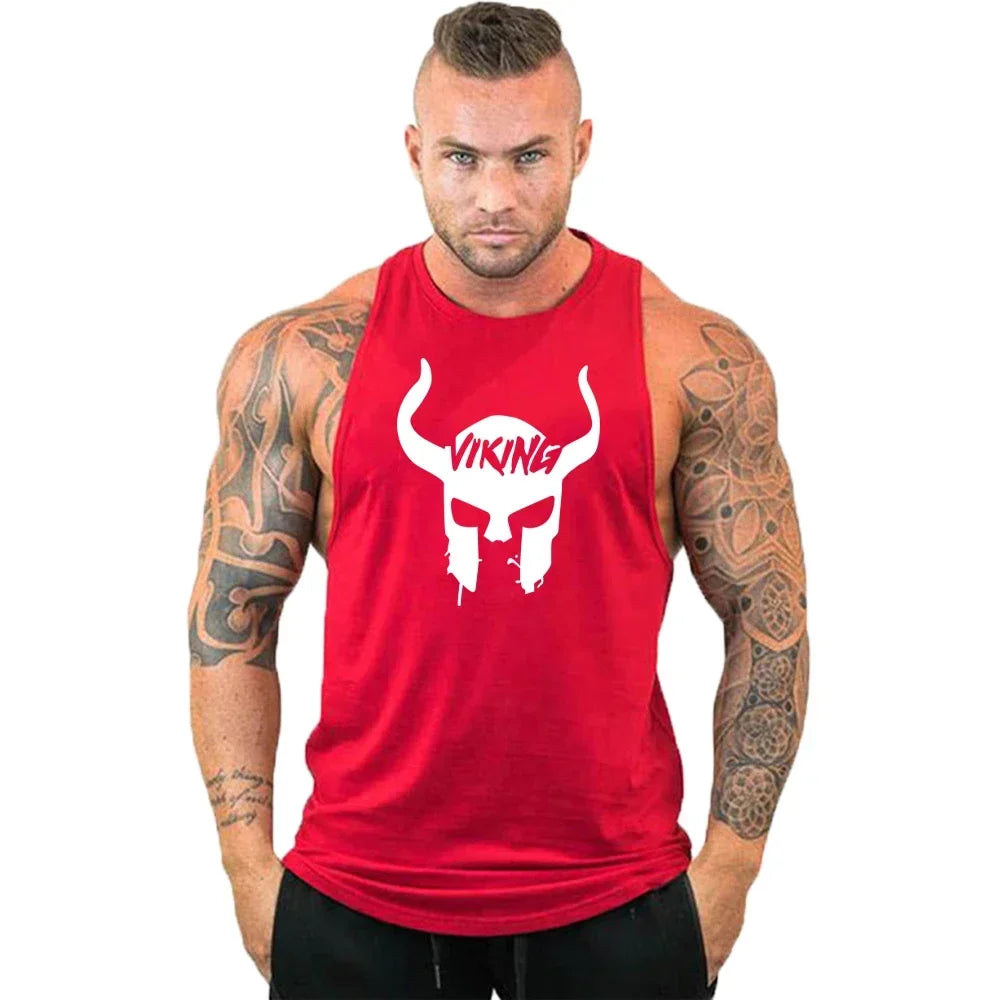 Workout Gym Tank Top /Mens Muscle Sleeveless Sportswear Shirt / Bodybuilding