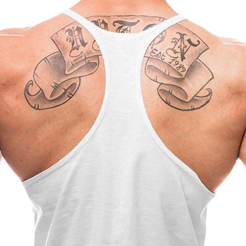 Gym Fitness Bodybuilding Tank Top/ Mens Sleeveless Y-back Tank Tops