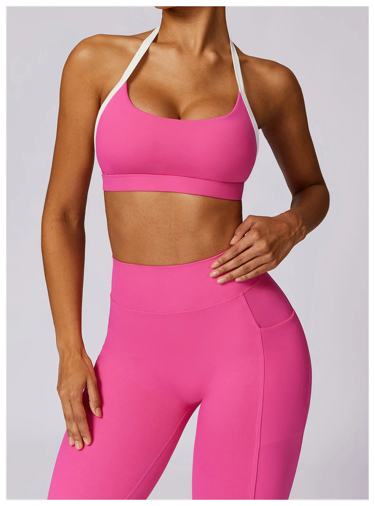 Women Fitness Running Bra Backless (Victorious Neon Circuit)