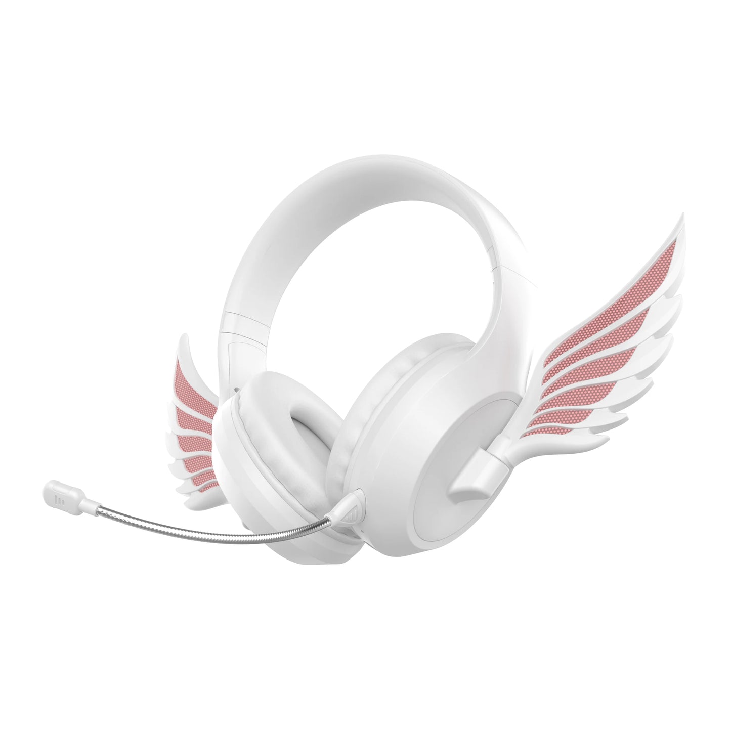 Victorious Valkyrie Wing Bluetooth Headphones with Detachable Noise Reduction Microphone App Control Light Color