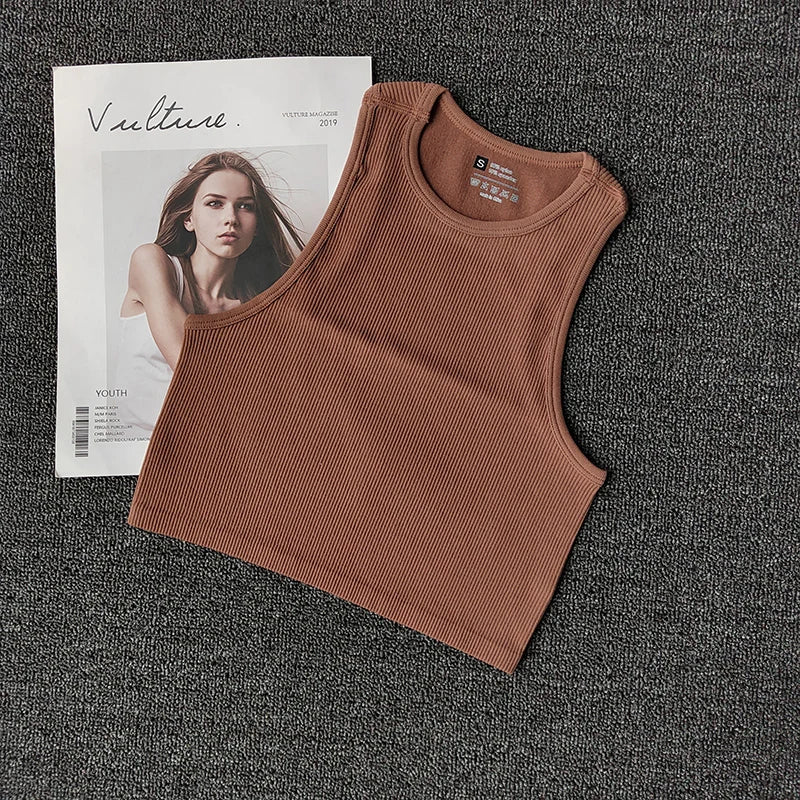 Summer Seamless Push Up Y2k tops Beautiful Sport Sexy Tank Top Mallas Casual Woman Corset Top