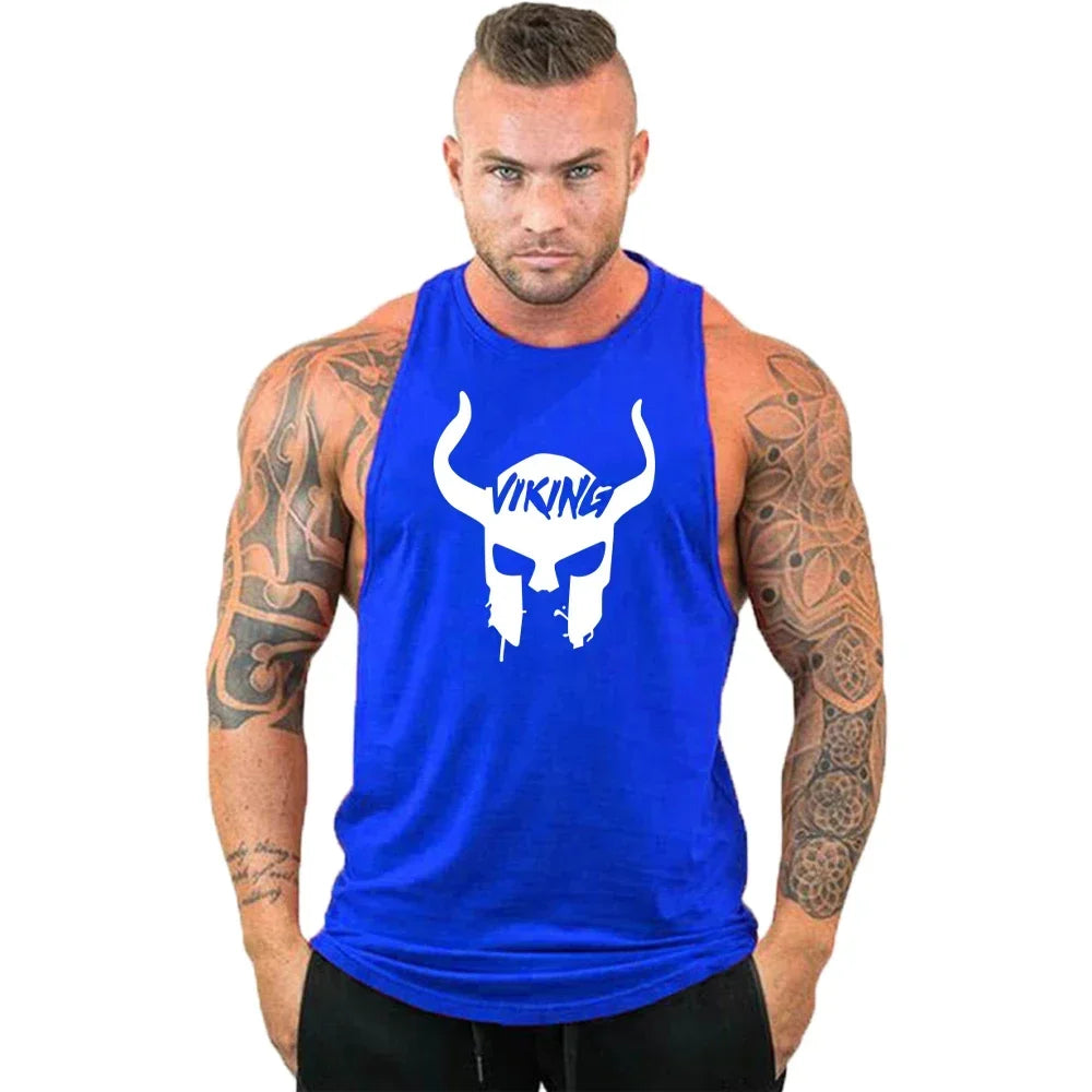 Workout Gym Tank Top /Mens Muscle Sleeveless Sportswear Shirt / Bodybuilding