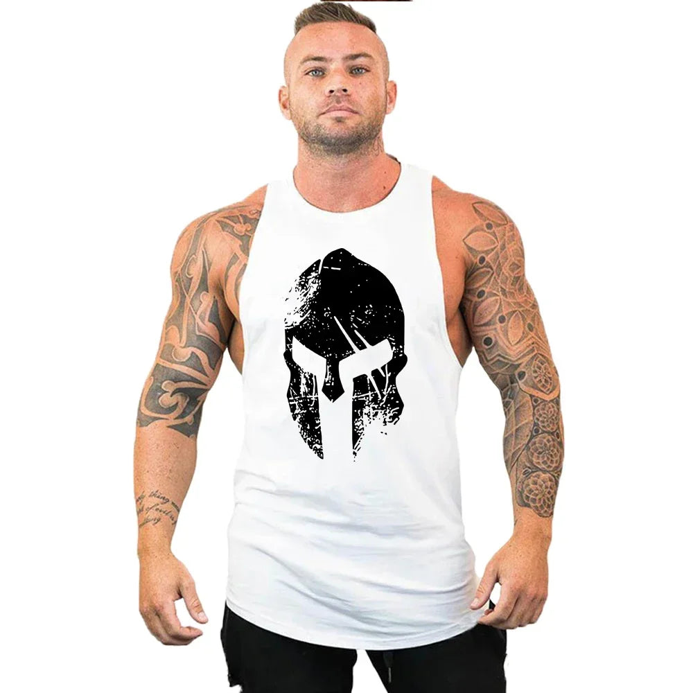 New Cotton Workout Gym Tank Top / Mens Muscle Sleeveless Sportswear Shirt