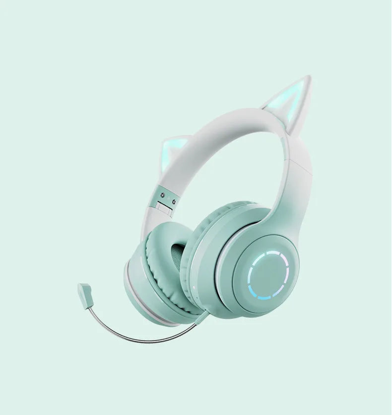 Victorious QearFun Gradient Pink Cat ear Headphones with Mic