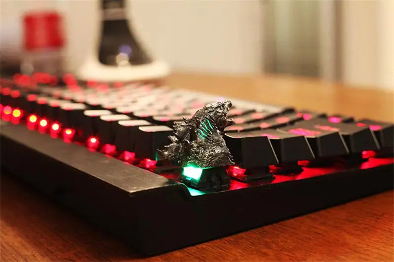 Victorious Godzilla Personalized Keycaps Handmade Resin three-dimensional light transmission/ Mechanical Keyboard