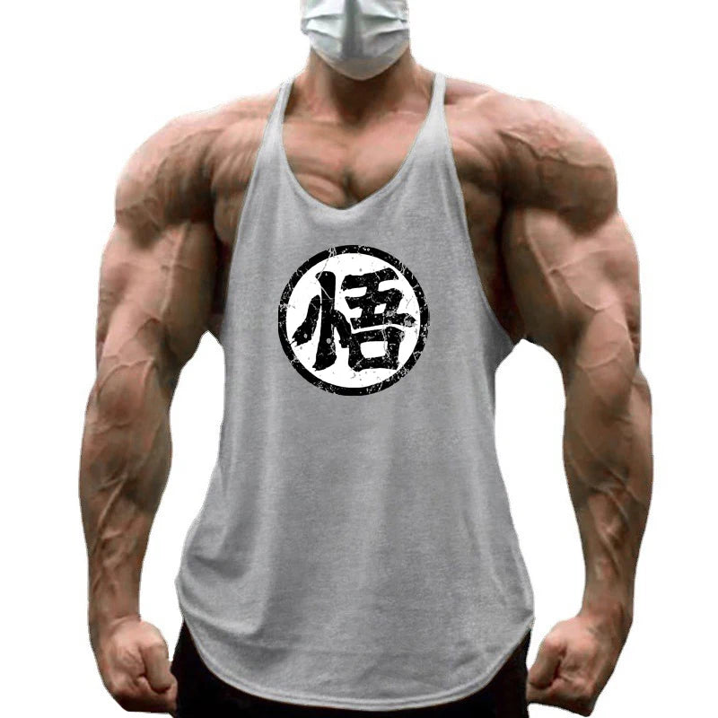 Gym Fitness Bodybuilding Tank Top/ Mens Sleeveless Y-back Tank Tops