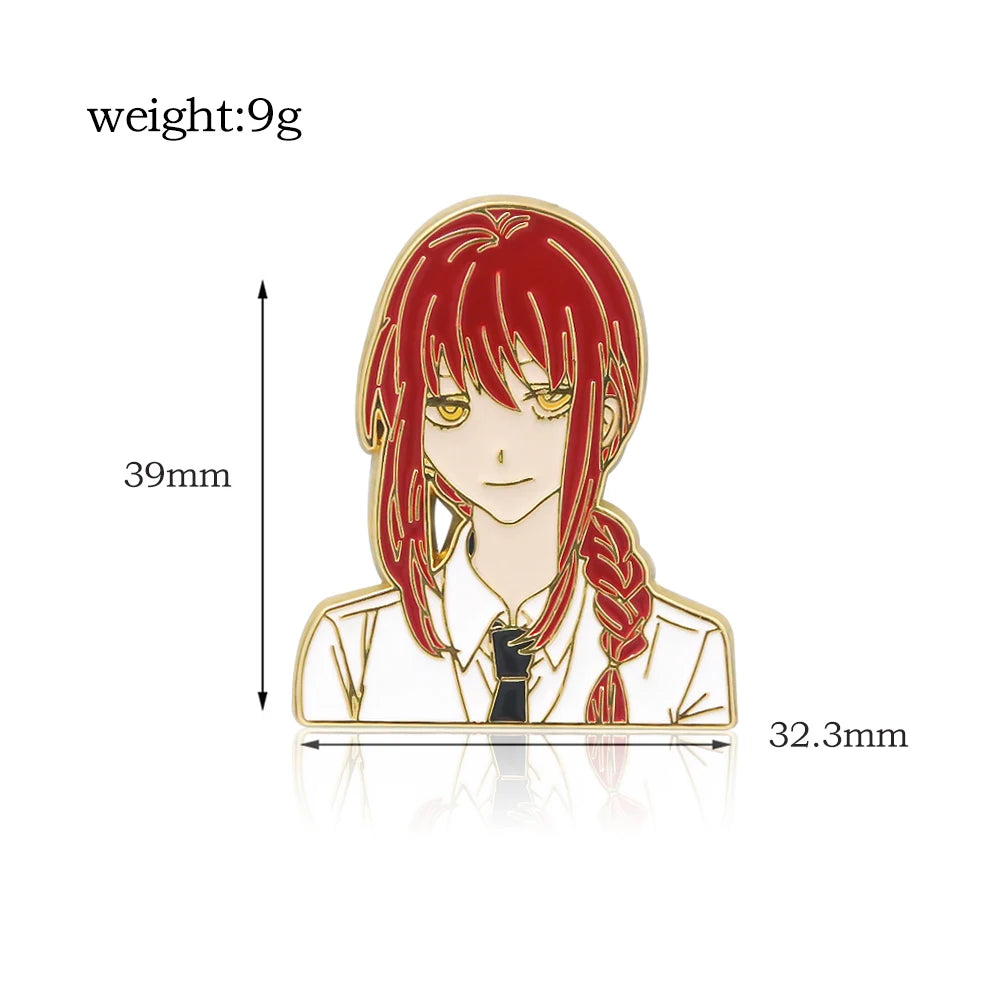 Anime Chainsaw Man Brooch Pins/ Metal Enamel