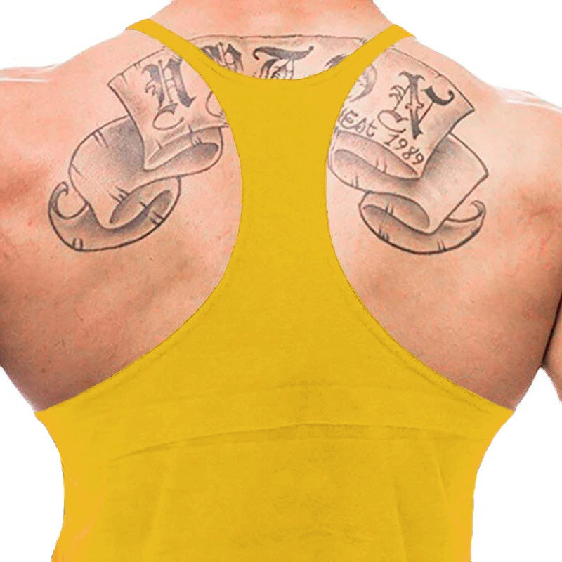 Gym Fitness Bodybuilding Tank Top/ Mens Sleeveless Y-back Tank Tops