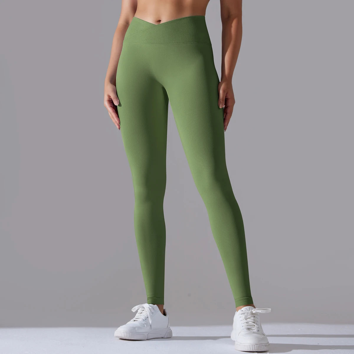 Crossover Waist Women Yoga Leggings / Victorious BioSync Leggings