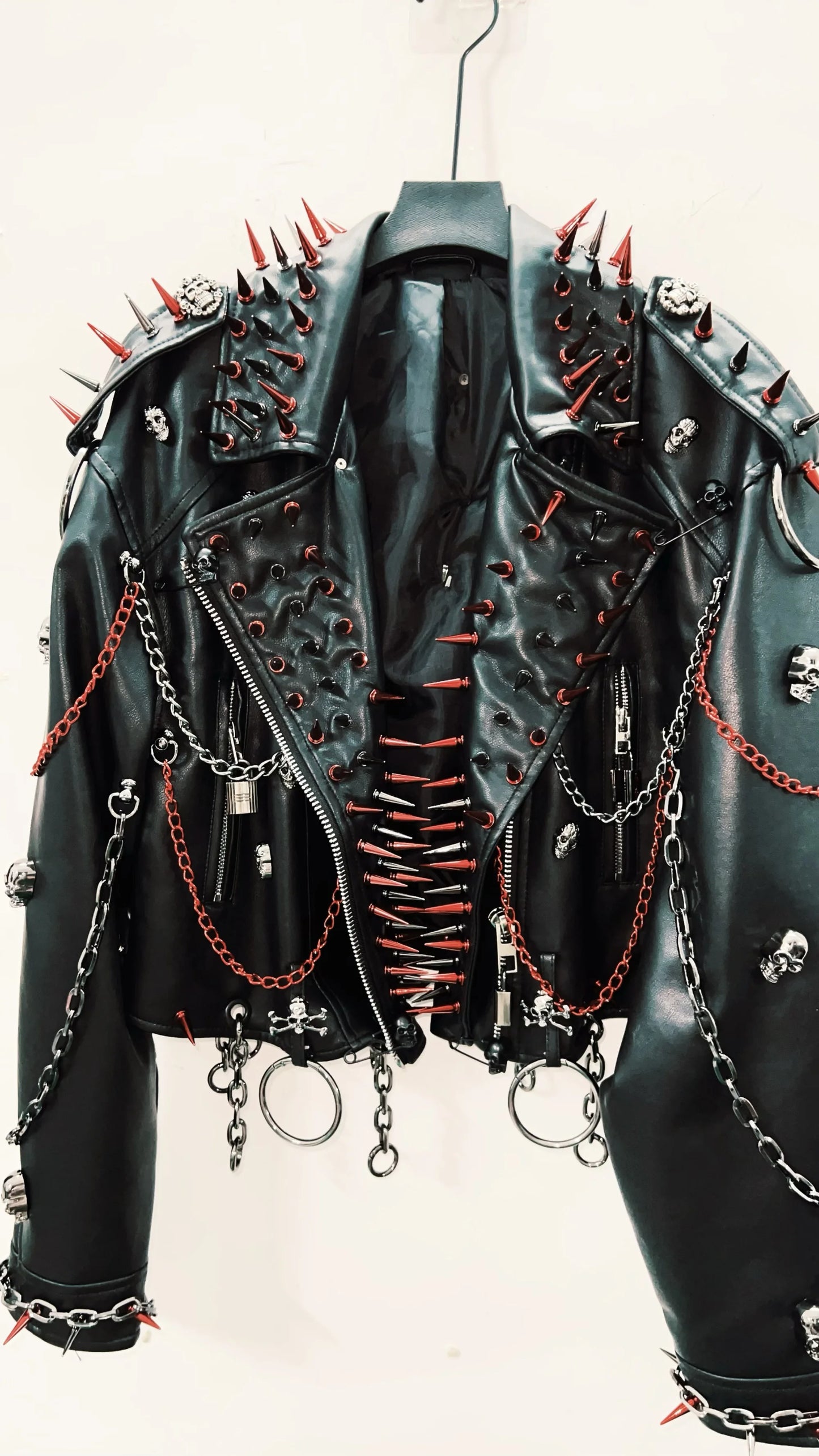 Victorious UFO Pop vintage Leather jacket Gothic Leather Punk