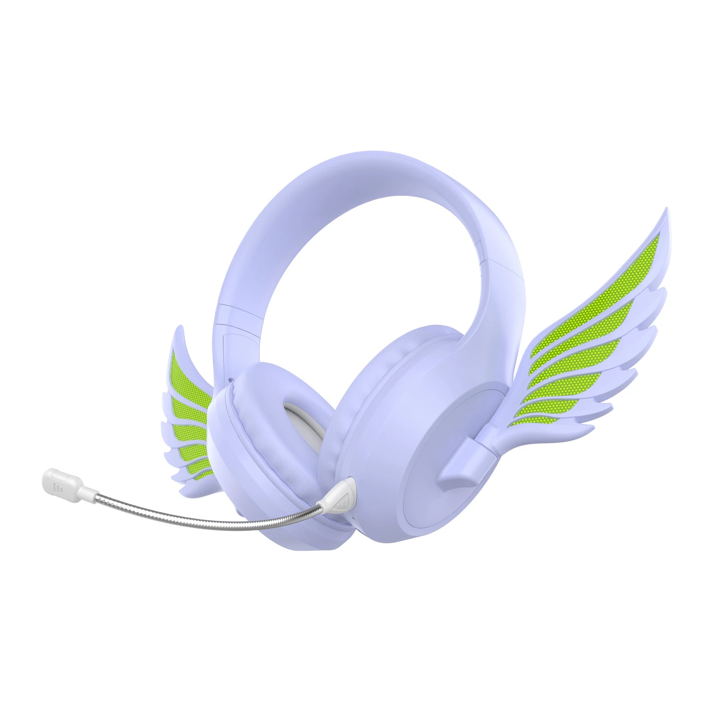 Victorious Valkyrie Wing Bluetooth Headphones with Detachable Noise Reduction Microphone App Control Light Color