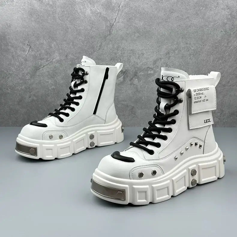 Victorious Fiery Fuji Thick-soled High-top Men's Boots