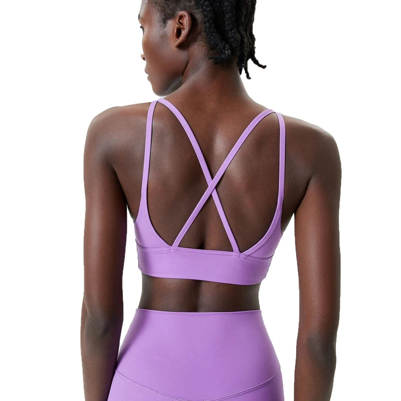 Women's Buttery Soft V-Neckline Sports Bra / Gym Bra High Impact (Victorious TechWeave)