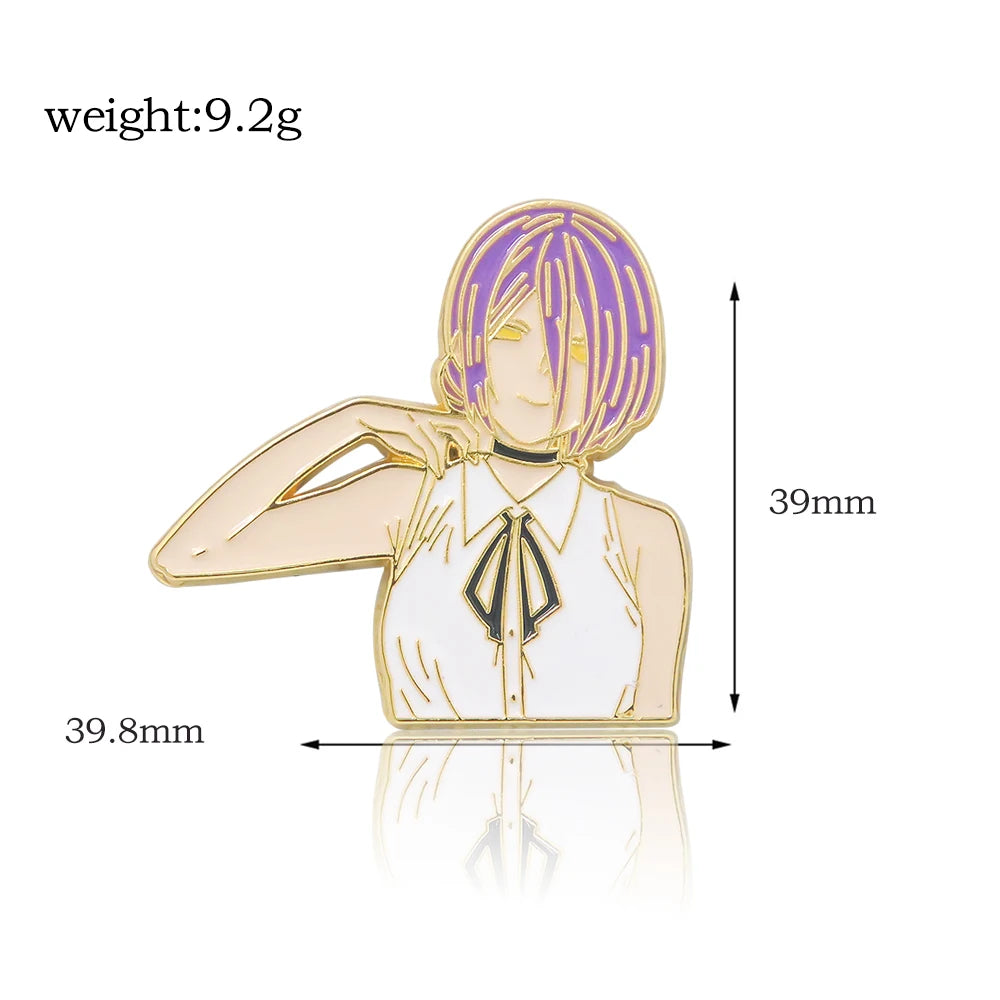 Anime Chainsaw Man Brooch Pins/ Metal Enamel