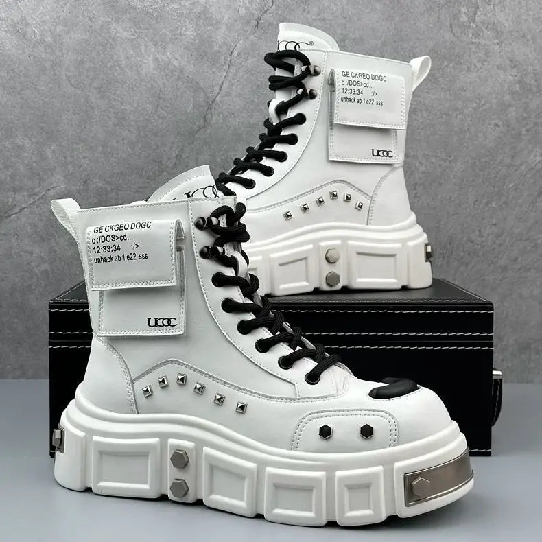 Victorious Fiery Fuji Thick-soled High-top Men's Boots