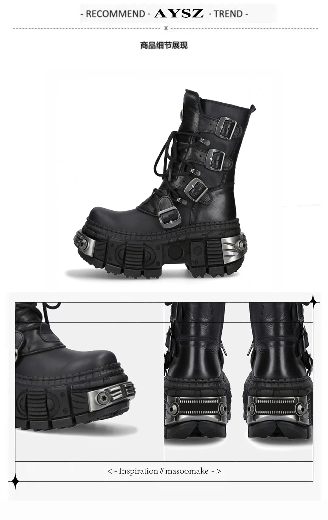 Victorious Nimbus Motorcycle Style Boots Unisex