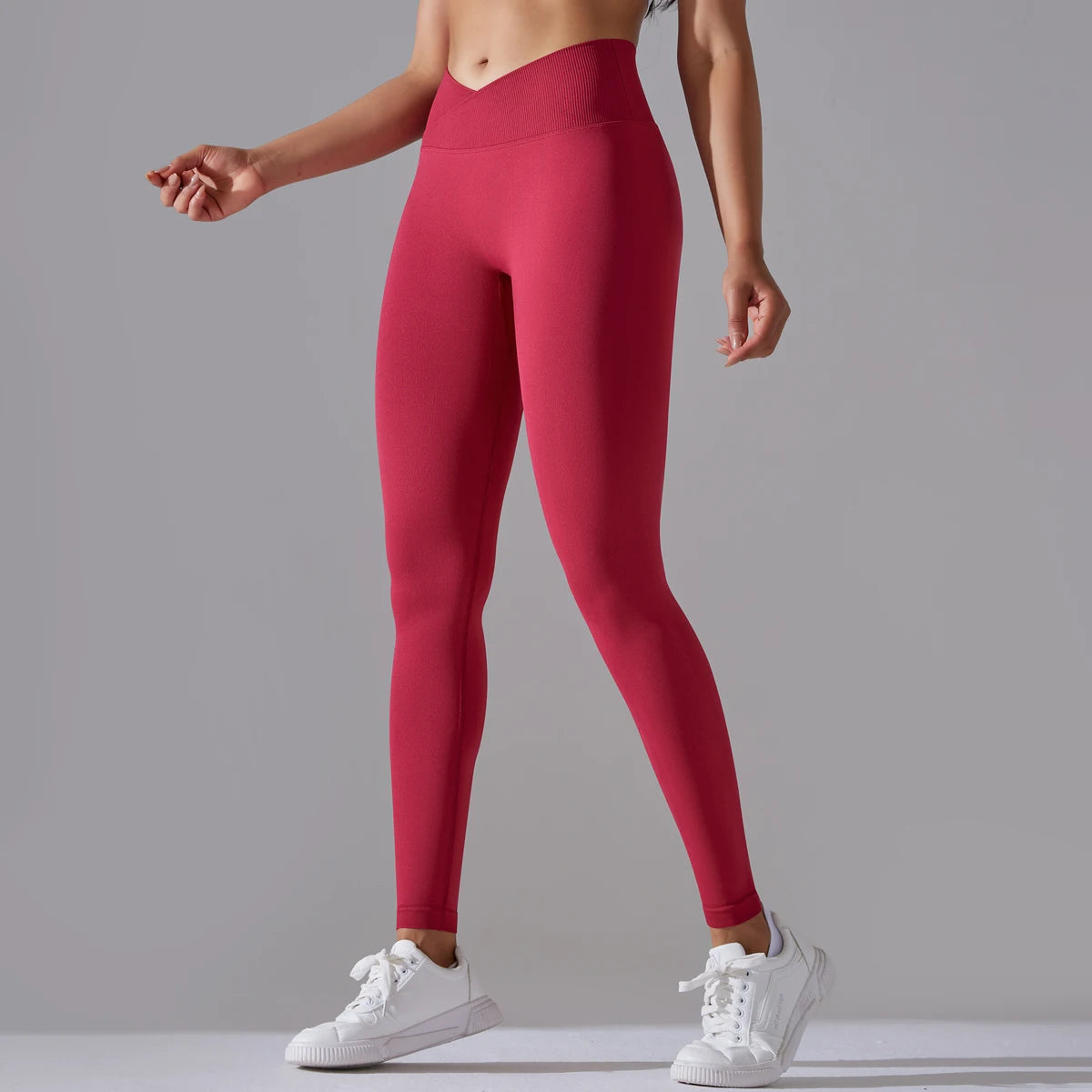 Crossover Waist Women Yoga Leggings / Victorious BioSync Leggings