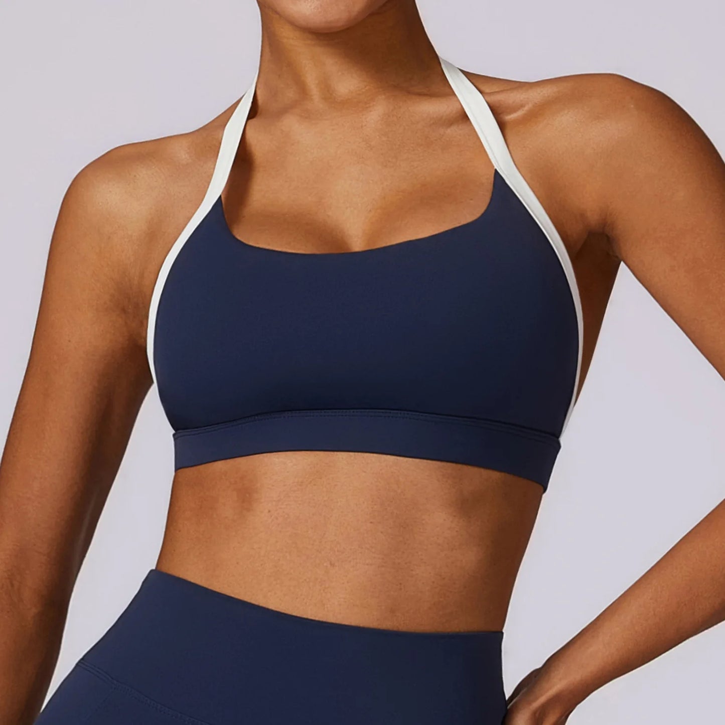 Women Fitness Running Bra Backless (Victorious Neon Circuit)
