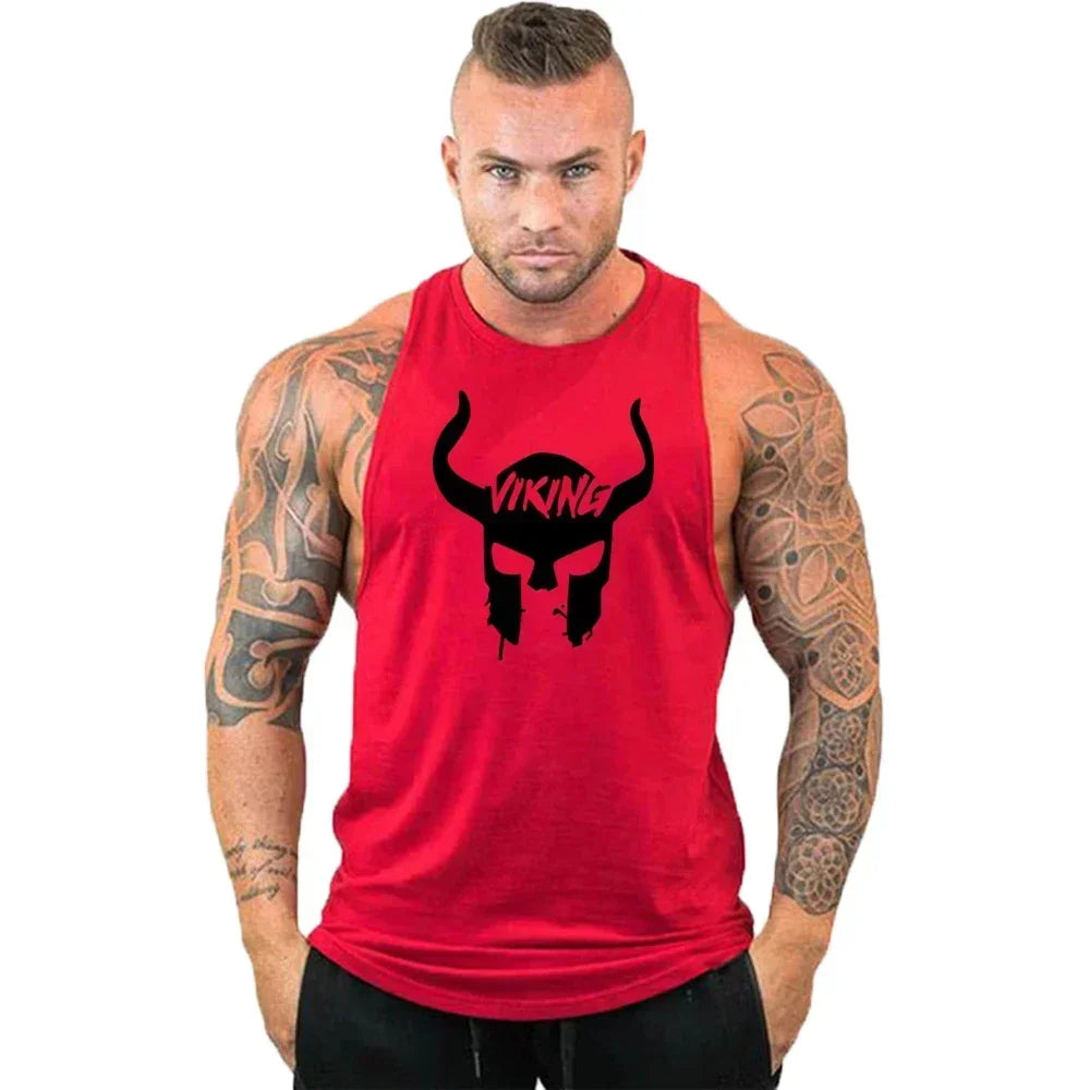 Workout Gym Tank Top /Mens Muscle Sleeveless Sportswear Shirt / Bodybuilding