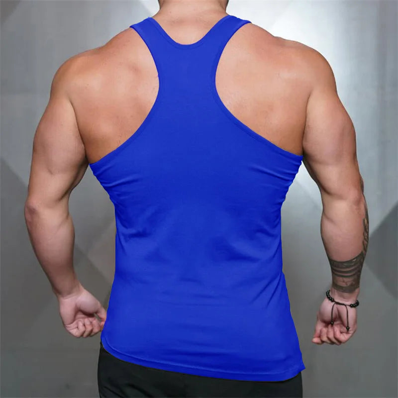 Gym Bodybuilding Muscle Tank Top/ Sleeveless Cotton Breathable Tank Top