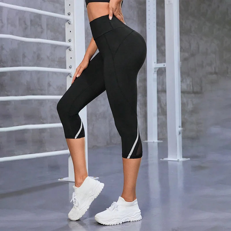 Mesh High Waist Yoga Pants / Capri Leggings for Women (Victorious Chrona Leggings)