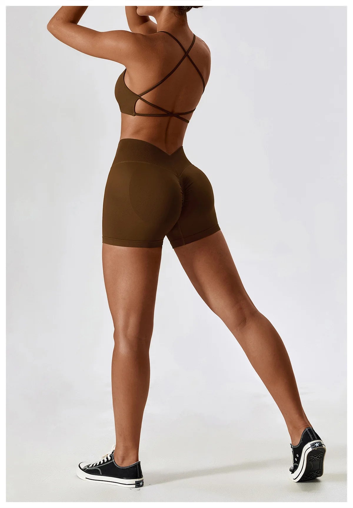 Women'S Gym Yoga Set/ Moisture Wicking Full Sets/ Short & Bra (Victorious AlpFlex)