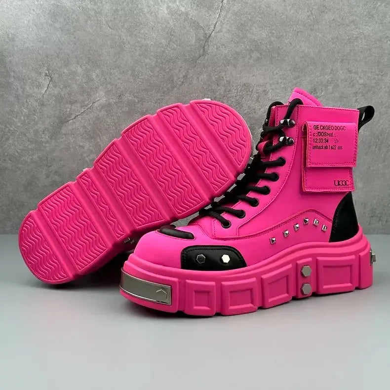 Victorious Fiery Fuji Thick-soled High-top Men's Boots