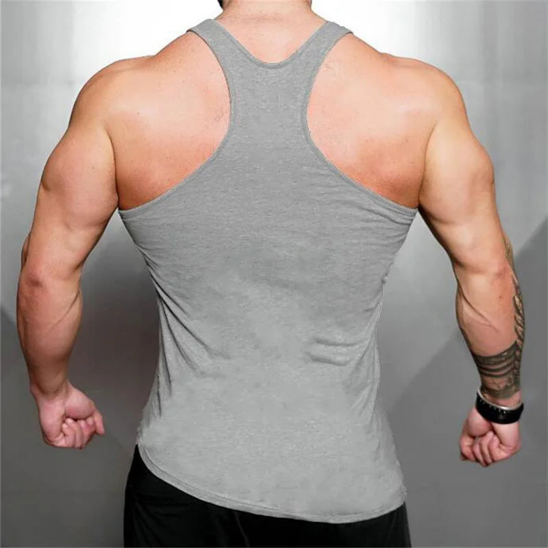 Gym Bodybuilding Muscle Tank Top/ Sleeveless Cotton Breathable Tank Top