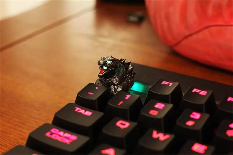 Victorious Godzilla Personalized Keycaps Handmade Resin three-dimensional light transmission/ Mechanical Keyboard