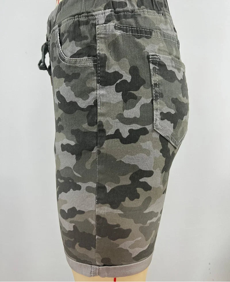 Camouflage Print Denim Shorts (Victorious Stratos Shorts)