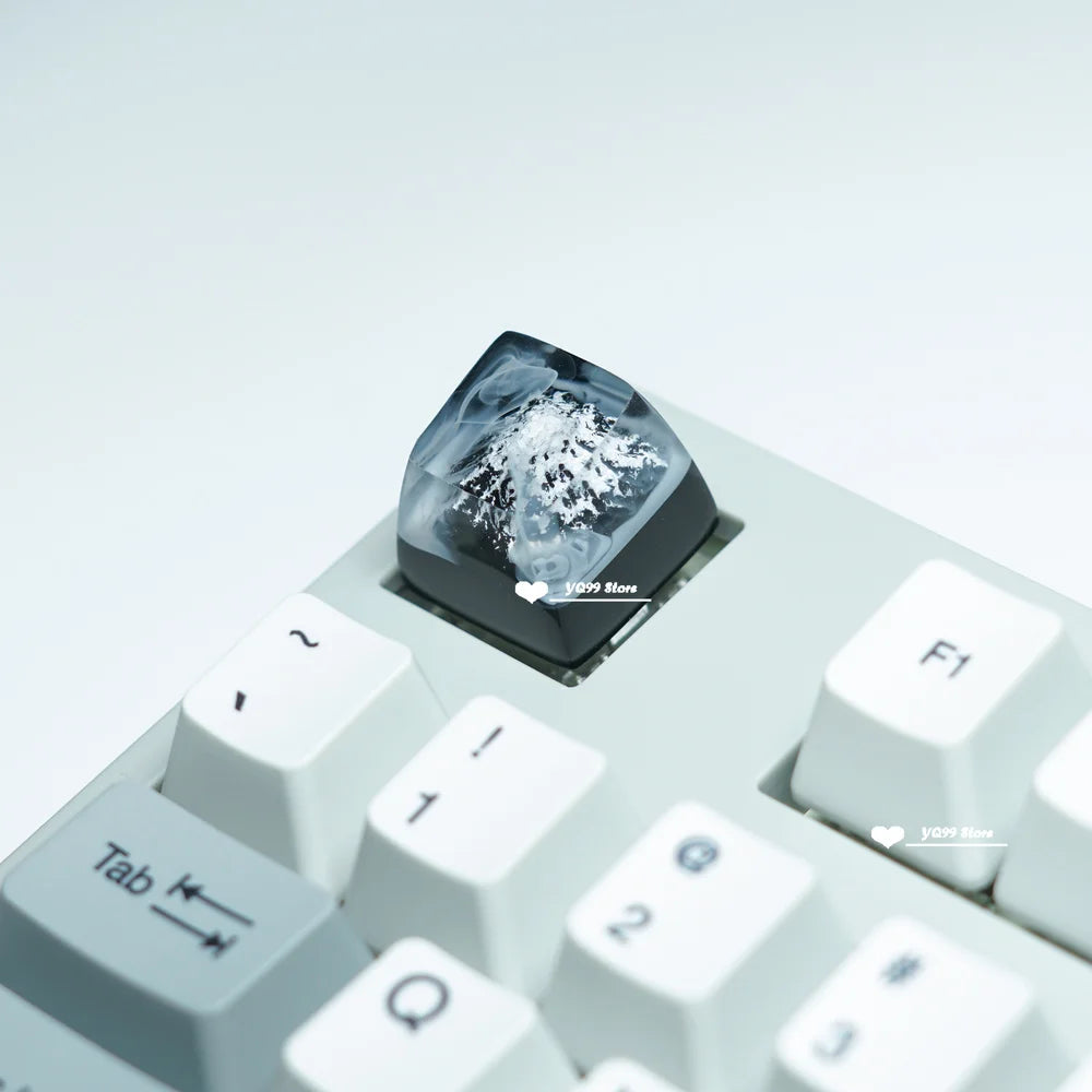 Victorious Volcano Keycaps Mechanical Keyboard /valley/mountain Fuji Snow Mountain Keycap Handmade Resin Backlight