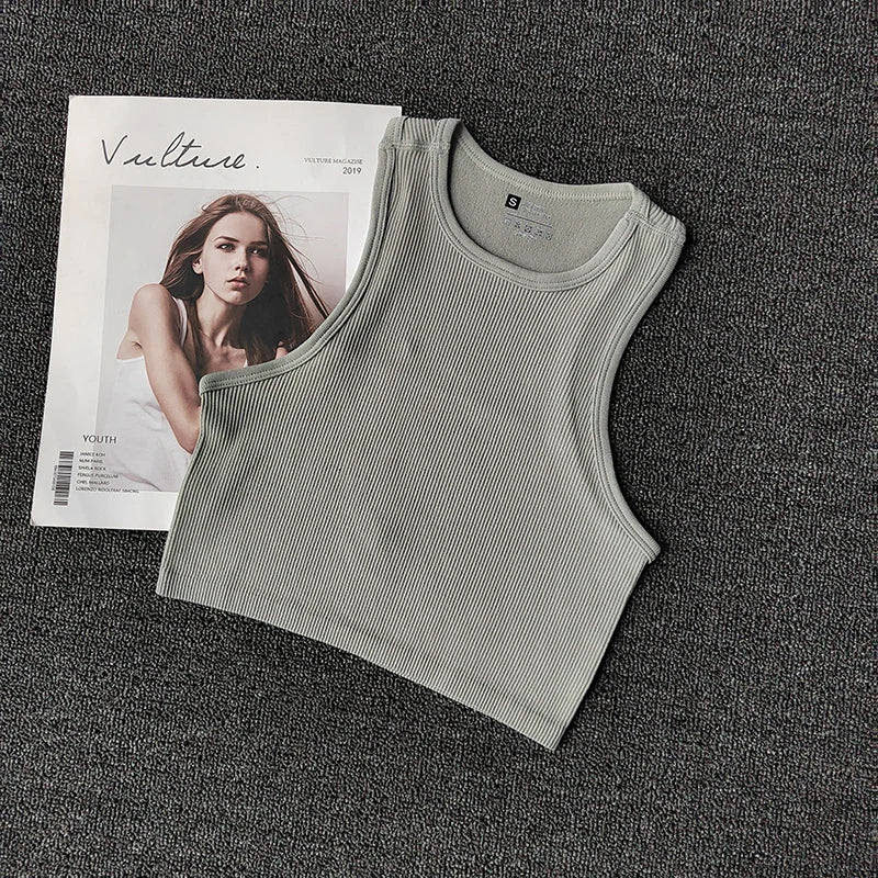 Summer Seamless Push Up Y2k tops Beautiful Sport Sexy Tank Top Mallas Casual Woman Corset Top