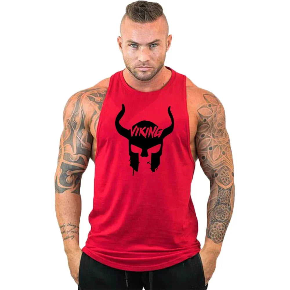 Workout Gym Tank Top /Mens Muscle Sleeveless Sportswear Shirt / Bodybuilding