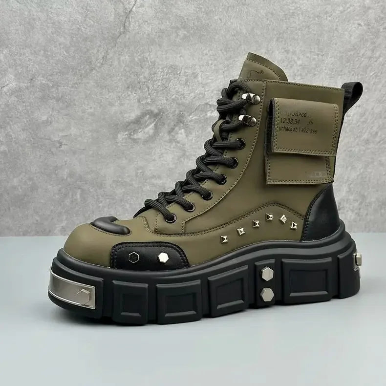 Victorious Fiery Fuji Thick-soled High-top Men's Boots