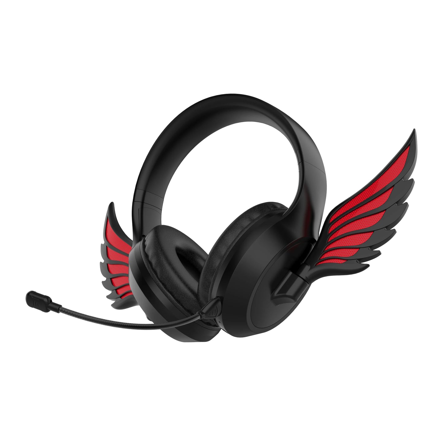 Victorious Valkyrie Wing Bluetooth Headphones with Detachable Noise Reduction Microphone App Control Light Color