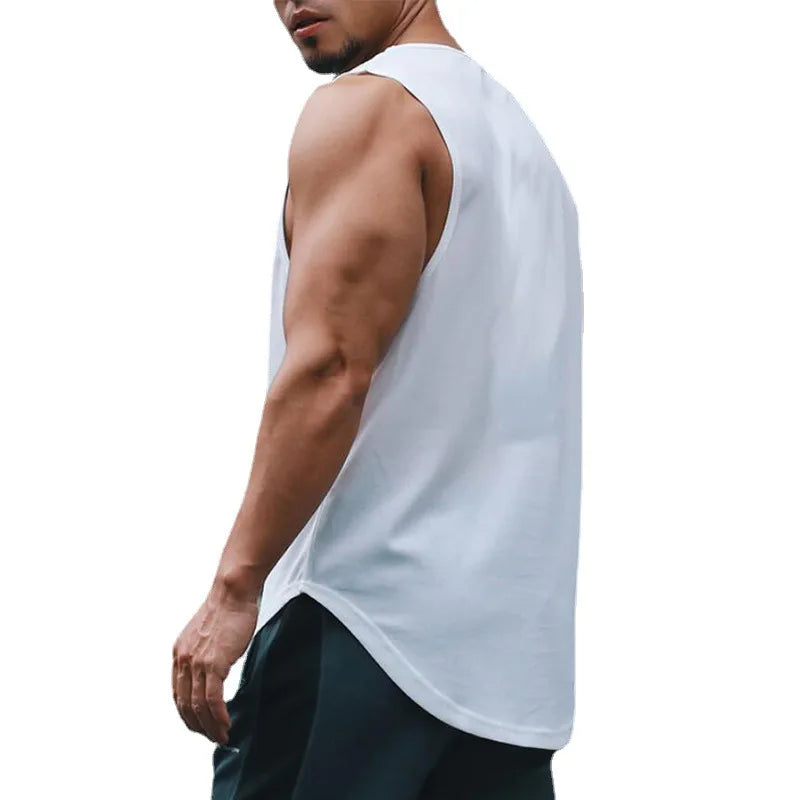 Japanese Turtle Script Printed Mens Gym Tank Top / Quick Dry Bodybuilding Tank Top