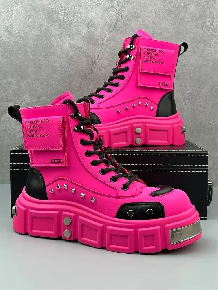 Victorious Fiery Fuji Thick-soled High-top Men's Boots