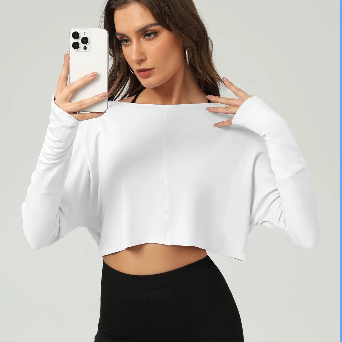 Yoga Shirts Women Long Sleeve Hollow Out Backless Crop Top (Victorious NeuraFit)