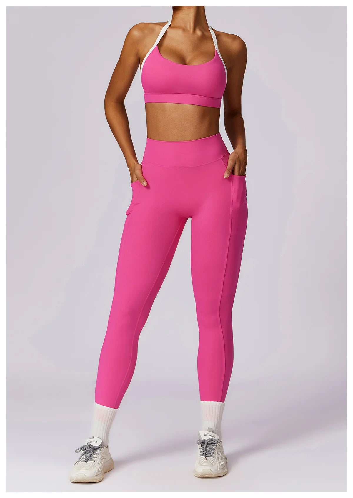 Women Fitness Running Bra Backless (Victorious Neon Circuit)
