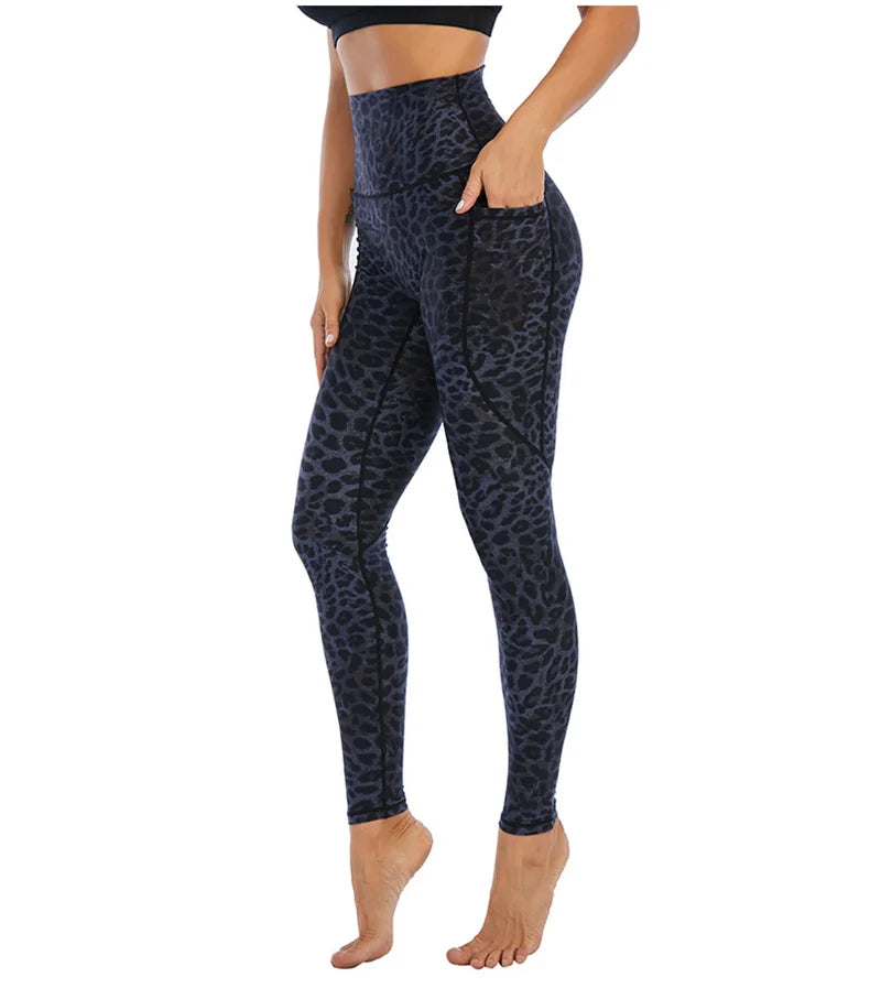 Camo Yoga Leggings with Pocket/ For Running, Lifting, Yoga (Victoria Dreamland)