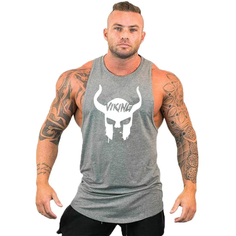 Workout Gym Tank Top /Mens Muscle Sleeveless Sportswear Shirt / Bodybuilding